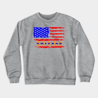 Chicago Bears Flag T-shirt Crewneck Sweatshirt